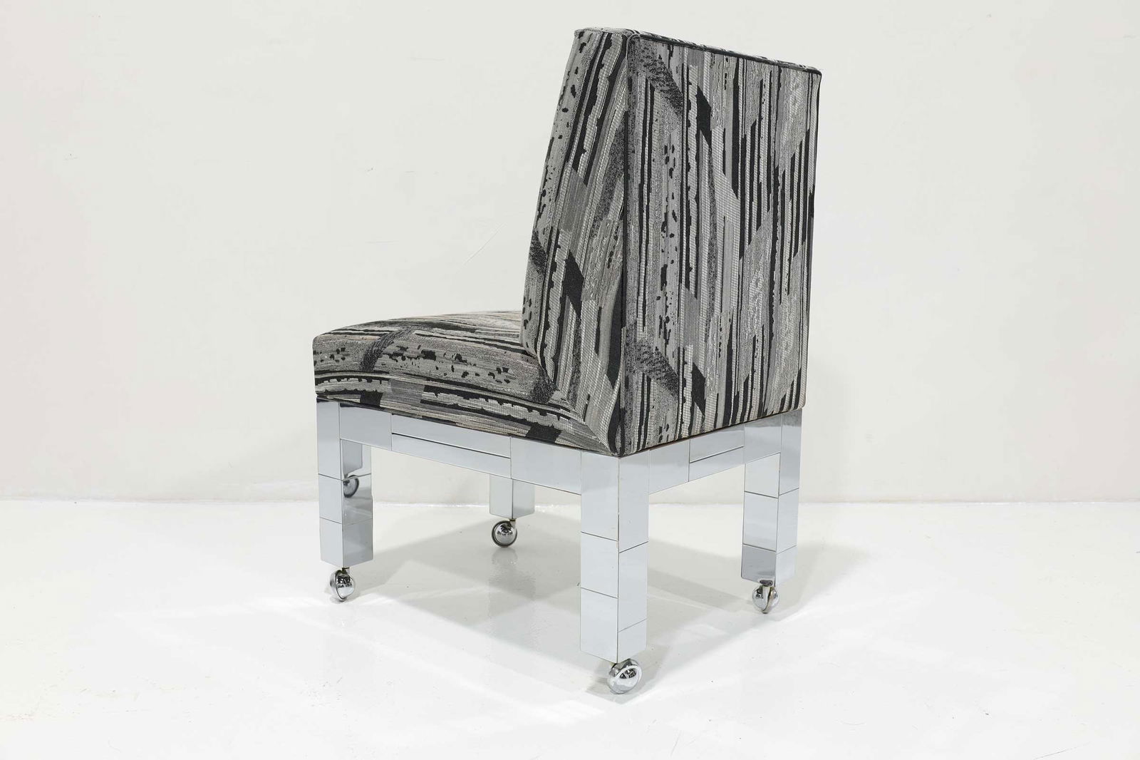 Set of Four Chrome Cityscape Dining Chairs by Paul Evans for Directional - 5