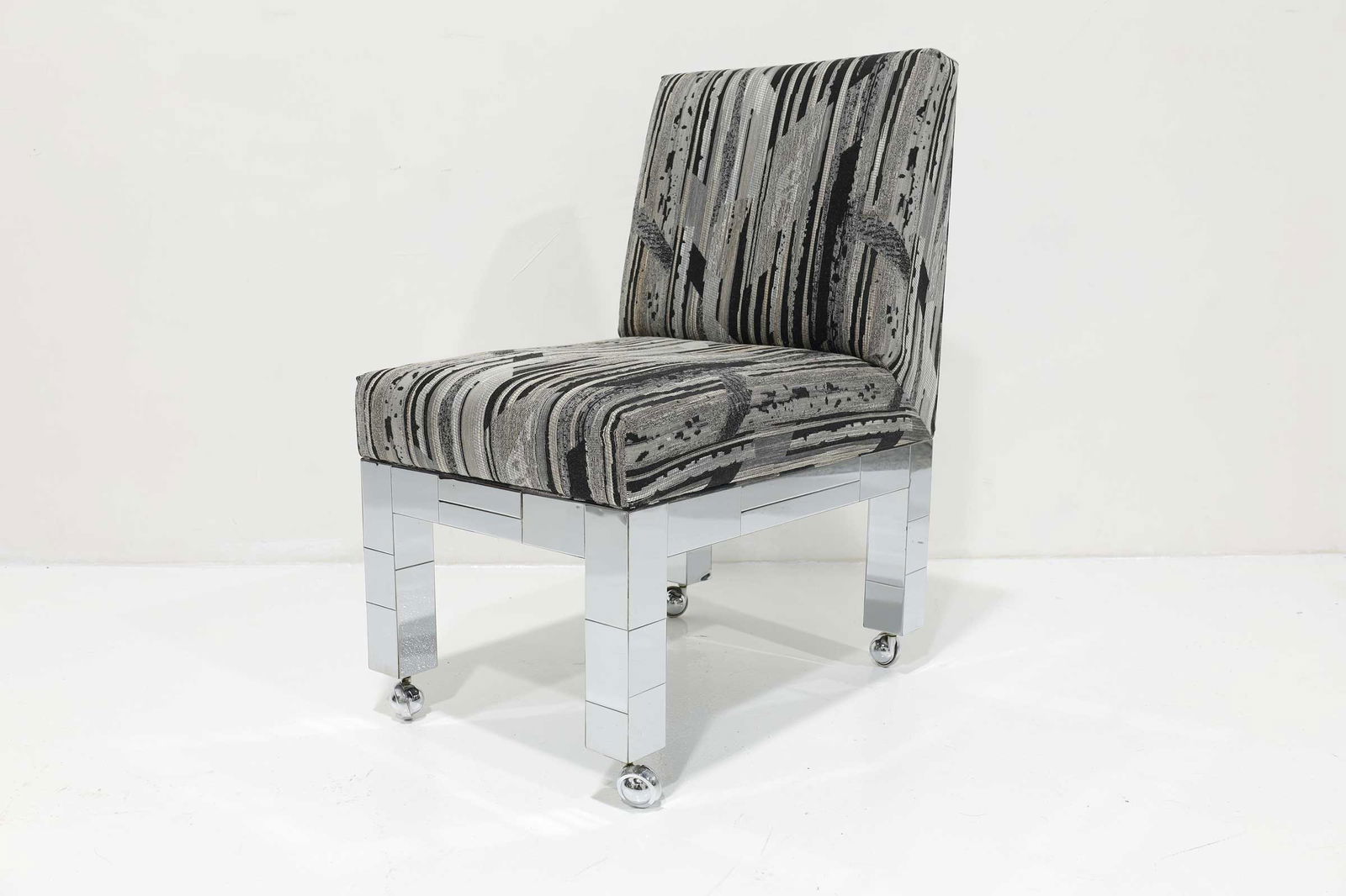 Set of Four Chrome Cityscape Dining Chairs by Paul Evans for Directional - 6