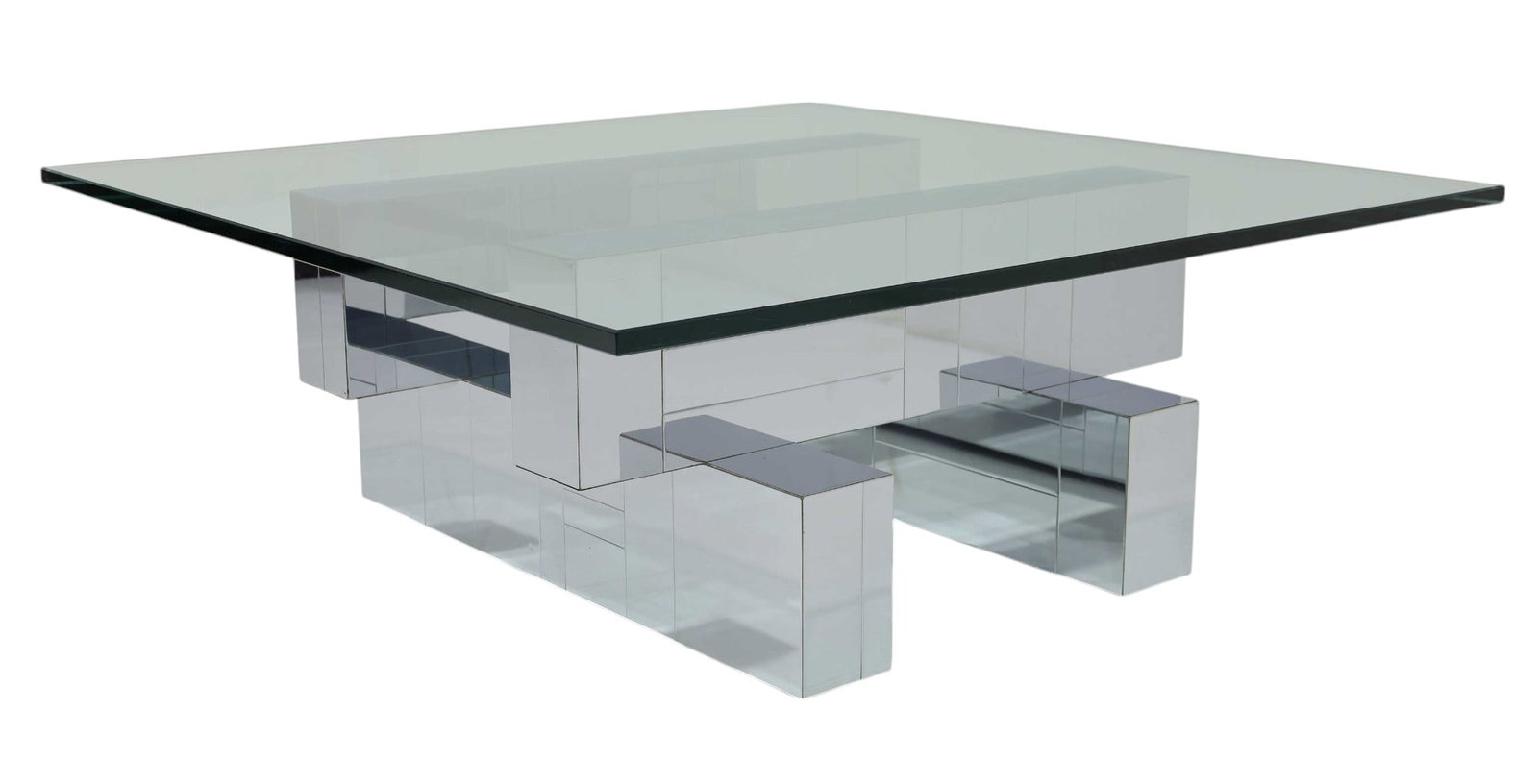 Paul Evans Signed Cityscape Cocktail Table: A Paul Evans for Directional Cityscape style cocktail/coffee table. This gorgeous midcentury modern coffee table is part of the legendary Paul Evans Cityscape series of furniture. This piece features