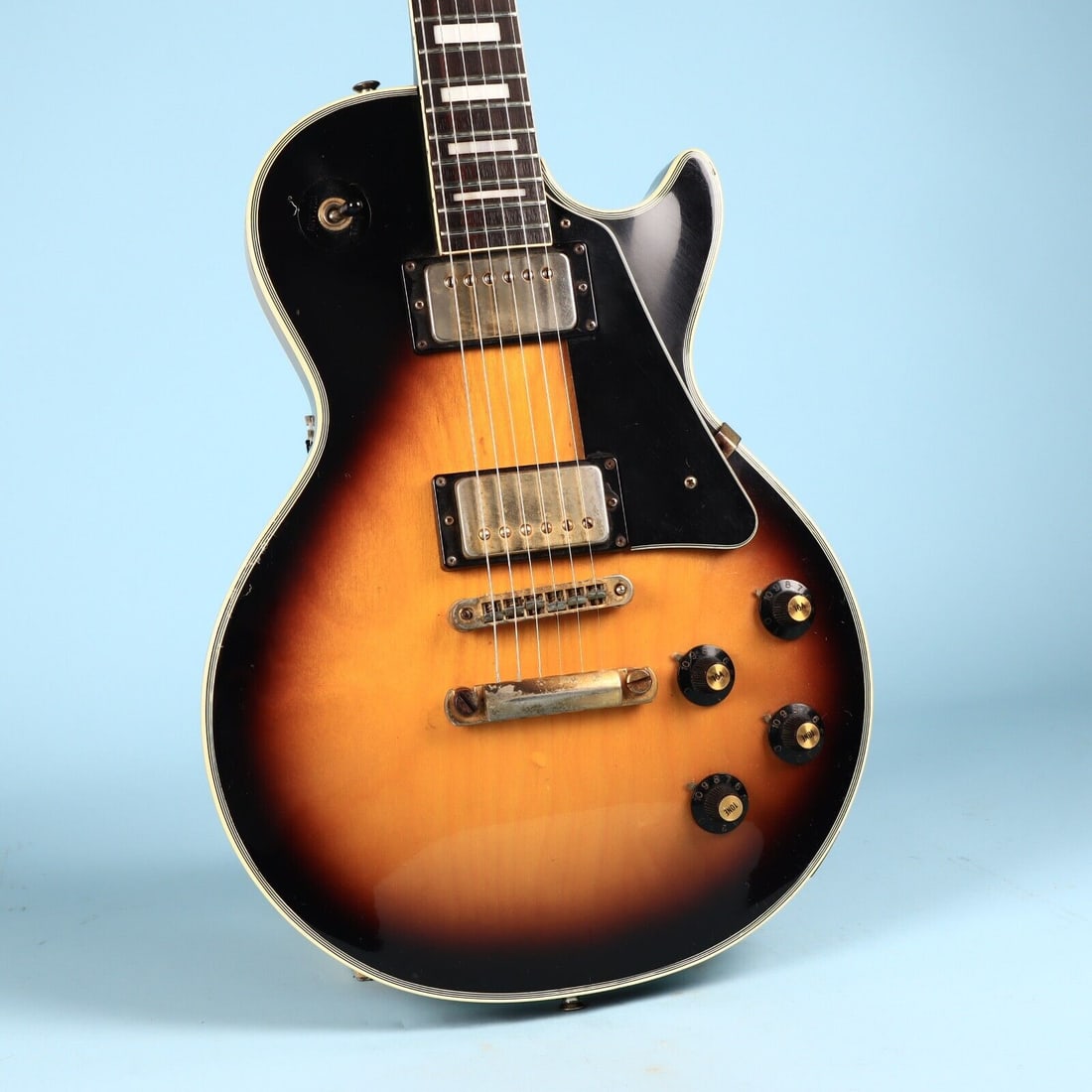 Vintage Penco Les Paul Custom Copy Lawsuit Era 70's Japan Sunburst Gold Hardware (1 of 20)