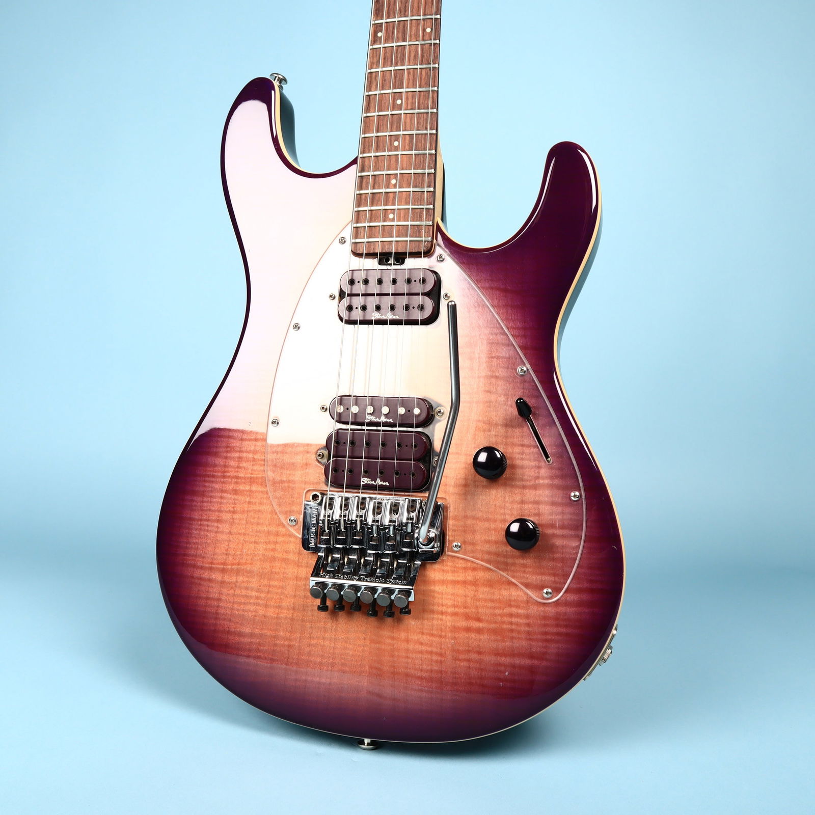 Ernie Ball Music Man Steve Morse Y2D Trem Electric Guitar Purple Sunset Quilt (1 of 20)