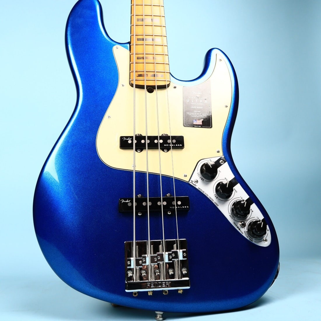 Fender American Ultra Jazz Bass with Maple Fretboard - Cobra Blue (1 of 20)