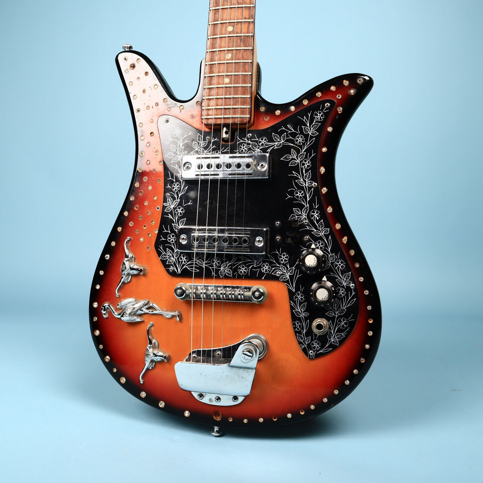 1960s Teisco Del Rey ET-200 Rhinestone Bedazzled Cowboy Guitar (1 of 20)