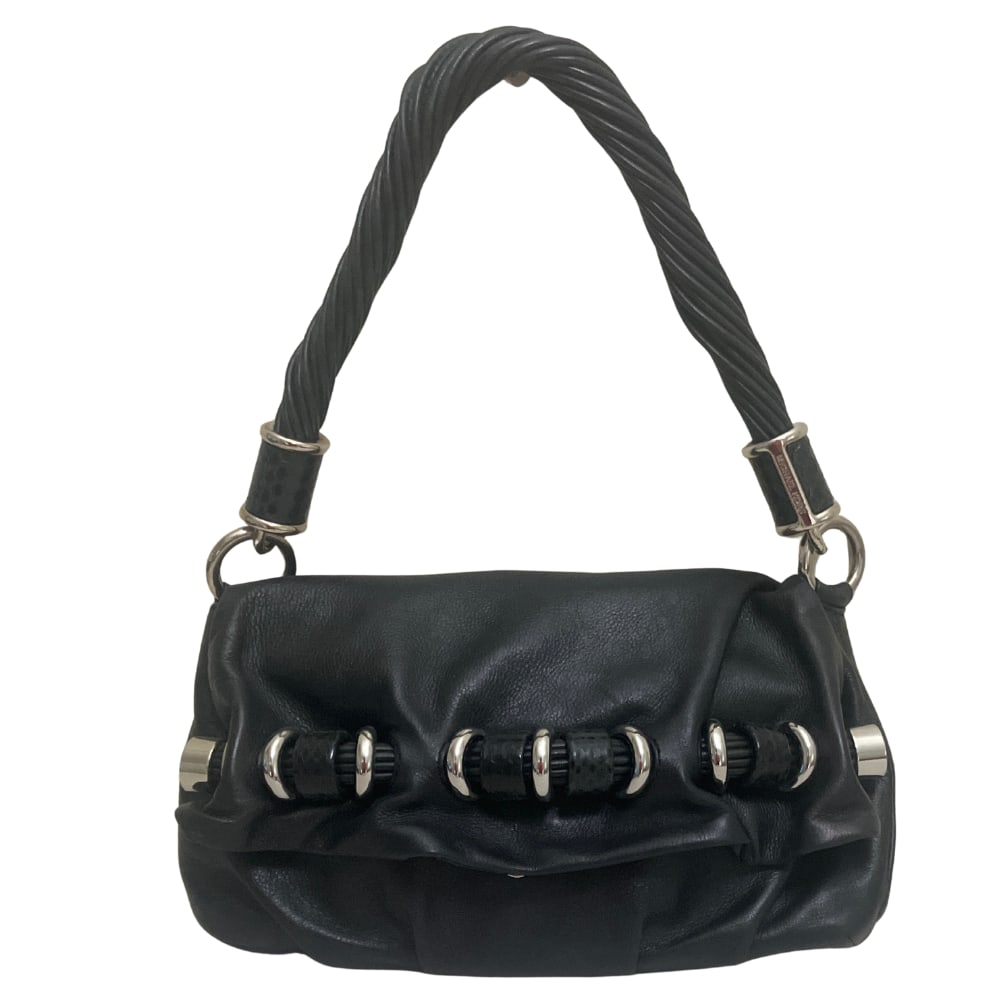 Michael Kors Black Leather Handbag: Michael Kors Black Leather Handbag