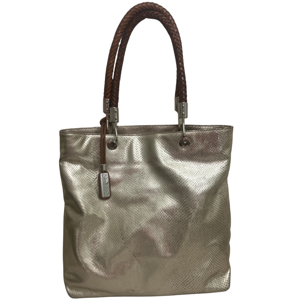 Michael Kors Large Metallic Gold Snake Leather Tote (1 of 12)