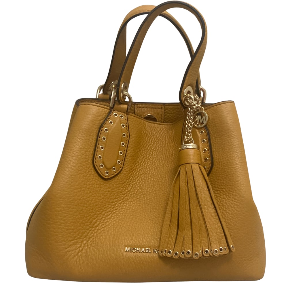 Michael Kors Brooklyn Satchel Brown Leather Handbag (1 of 9)