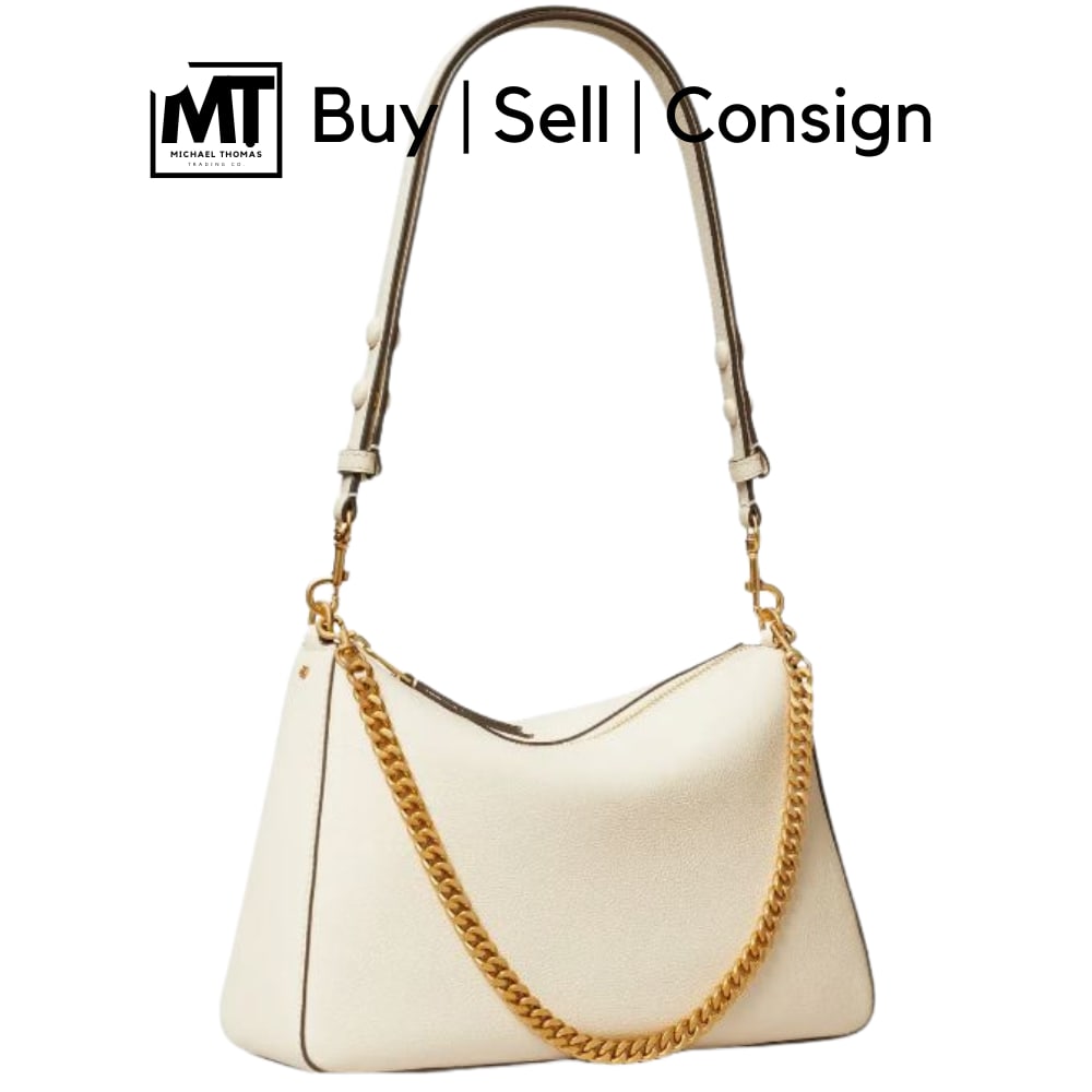 Tory Burch Perry White Leather Shoulder Bag: Tory Burch Perry White Leather Shoulder Bag