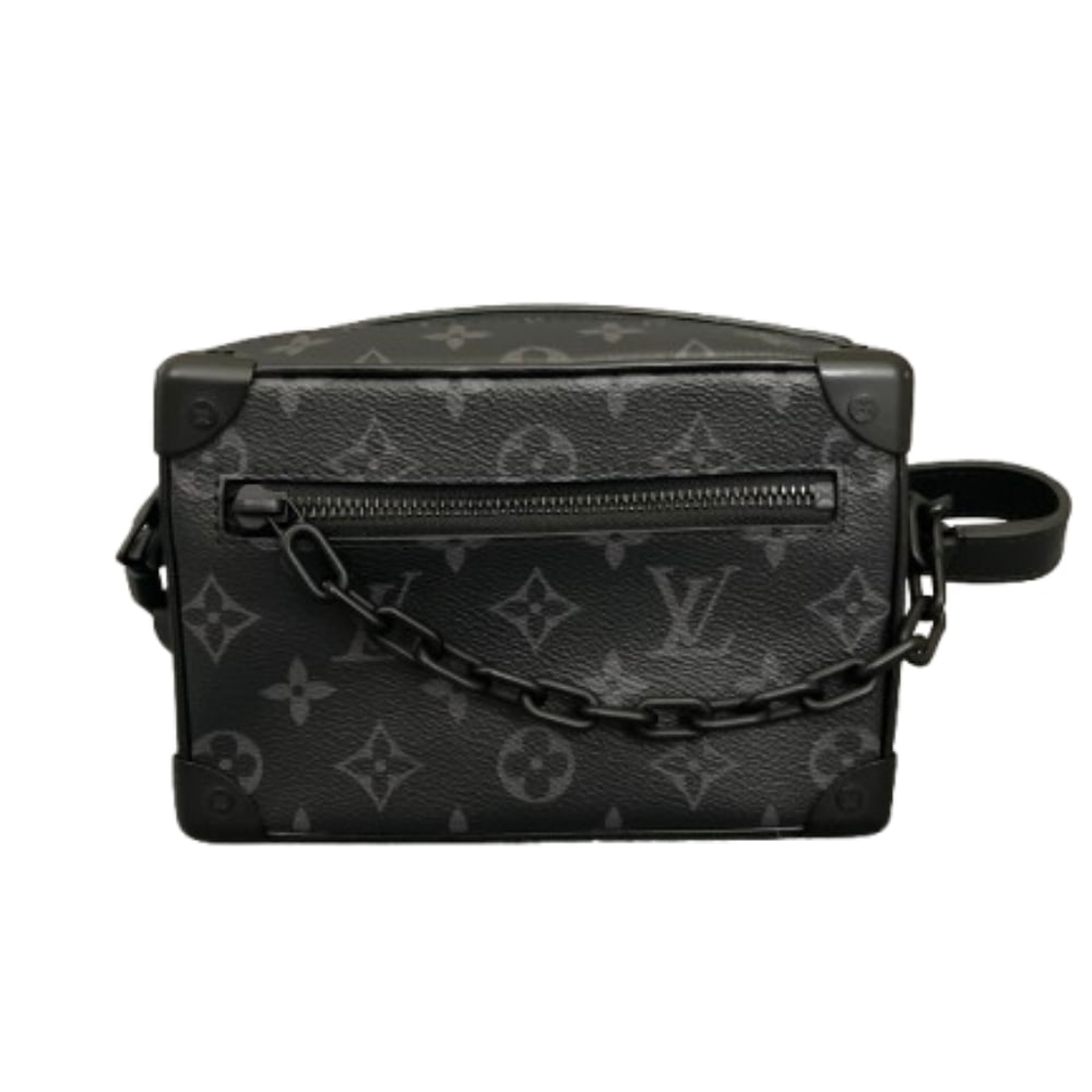 Louis Vuitton Side Trunk Mm Black Monogram Eclipse Leather Shoulder Bag: Louis Vuitton Side Trunk MM Black Monogram Eclipse Leather Shoulder Bag