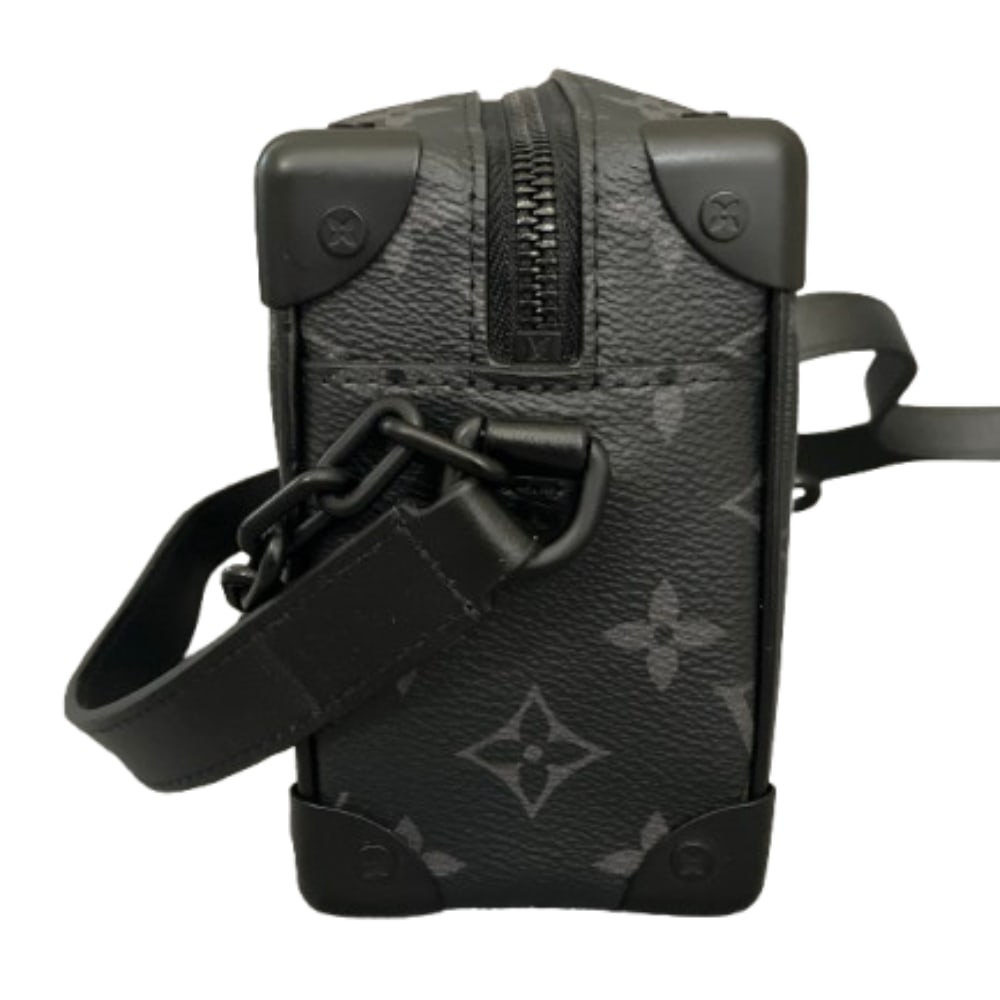 Louis Vuitton Side Trunk Mm Black Monogram Eclipse Leather Shoulder Bag - 3
