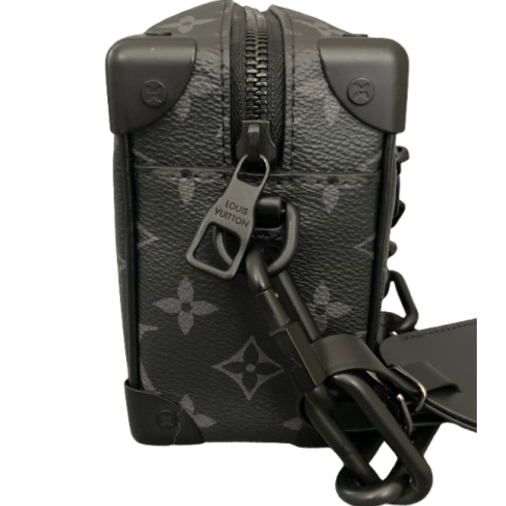 Louis Vuitton Side Trunk Mm Black Monogram Eclipse Leather Shoulder Bag - 4
