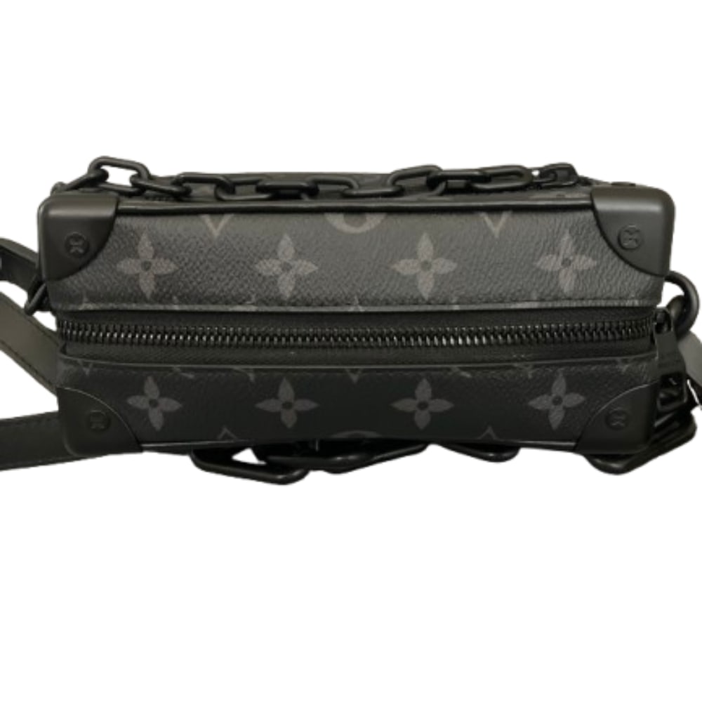 Louis Vuitton Side Trunk Mm Black Monogram Eclipse Leather Shoulder Bag - 6