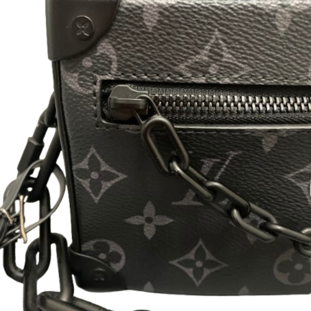 Louis Vuitton Side Trunk Mm Black Monogram Eclipse Leather Shoulder Bag - 7