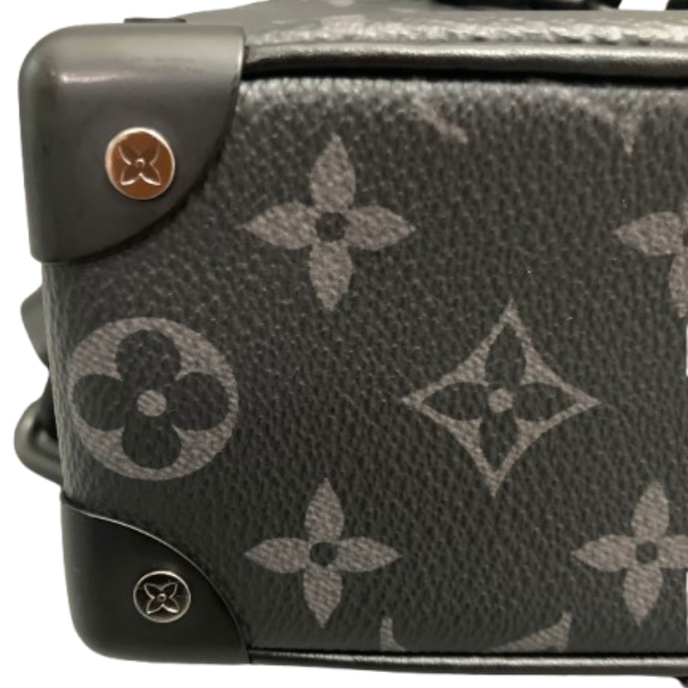 Louis Vuitton Side Trunk Mm Black Monogram Eclipse Leather Shoulder Bag - 8