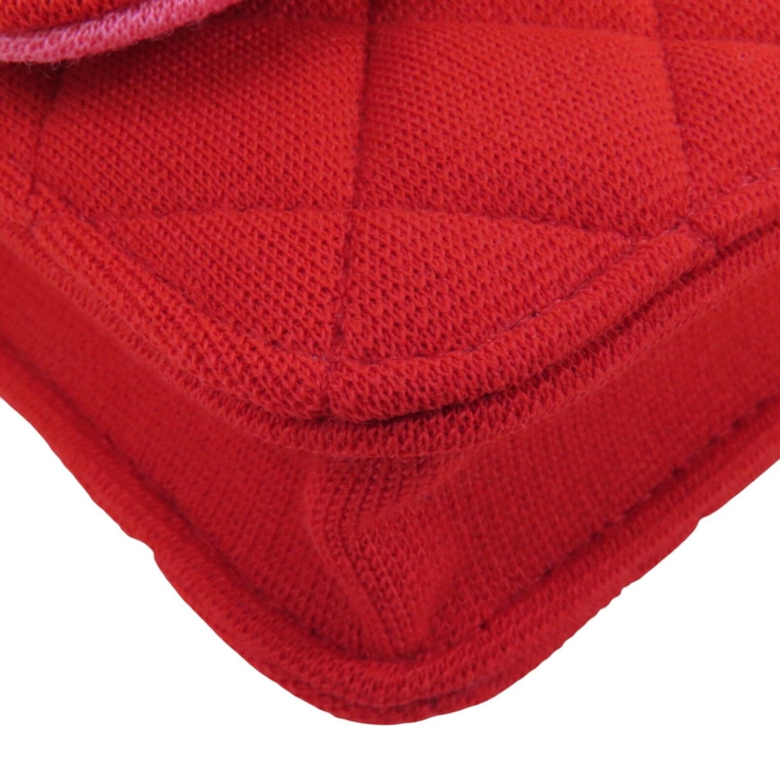 Chanel Red Canvas Handbag - 7