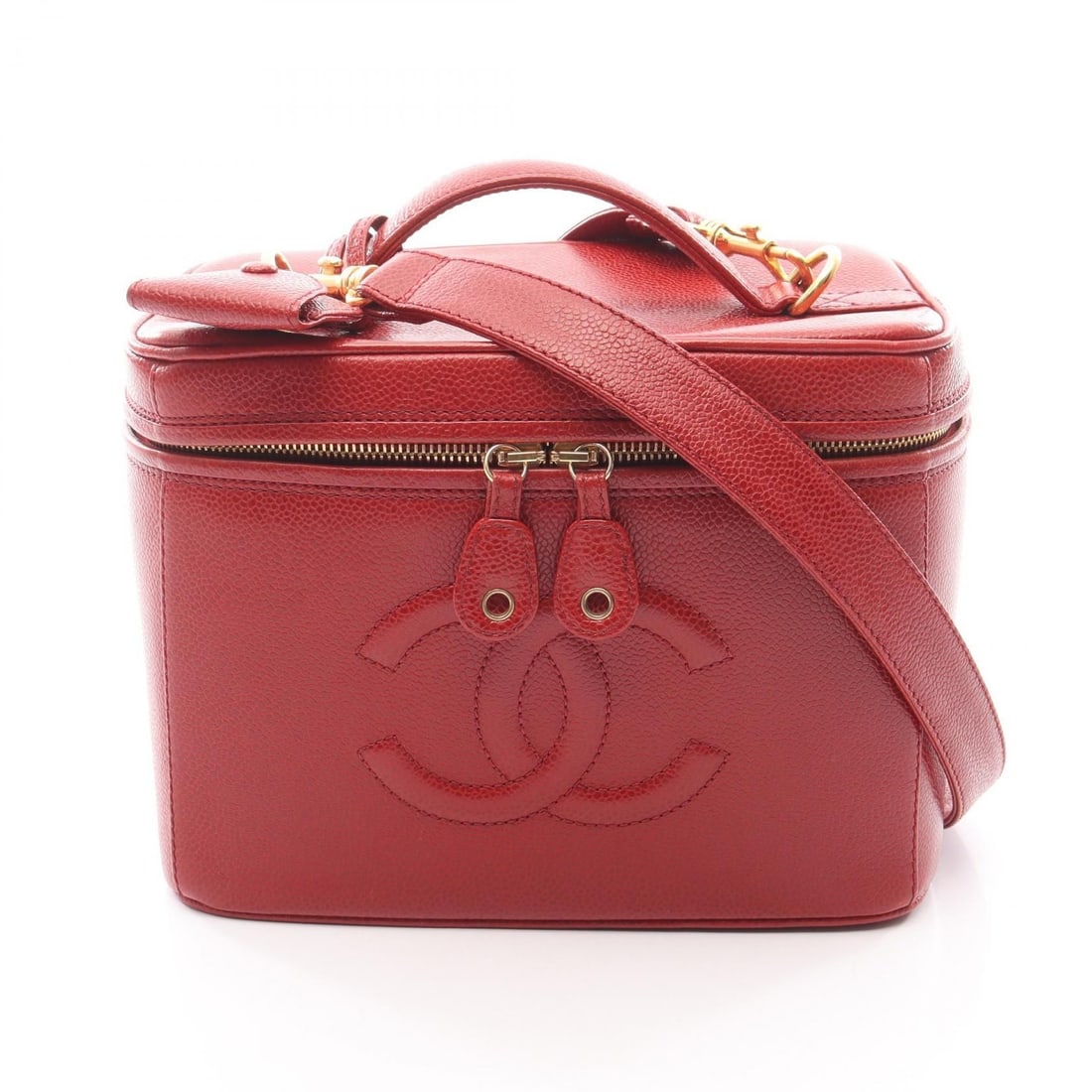 Chanel Red Coco Mark Medium Handbag: Item Name: CHANEL Red COCO Mark Handbag leather Calfskin (cowhide)Brand: CHANELModel No.:Size: x W:22cmH:17.5cm x D:15.5cm(W:8.7 inch x H:6.9 inch x D:6.1 inch )Handle?16cm(6.3 inch ) - 105cm-41.3