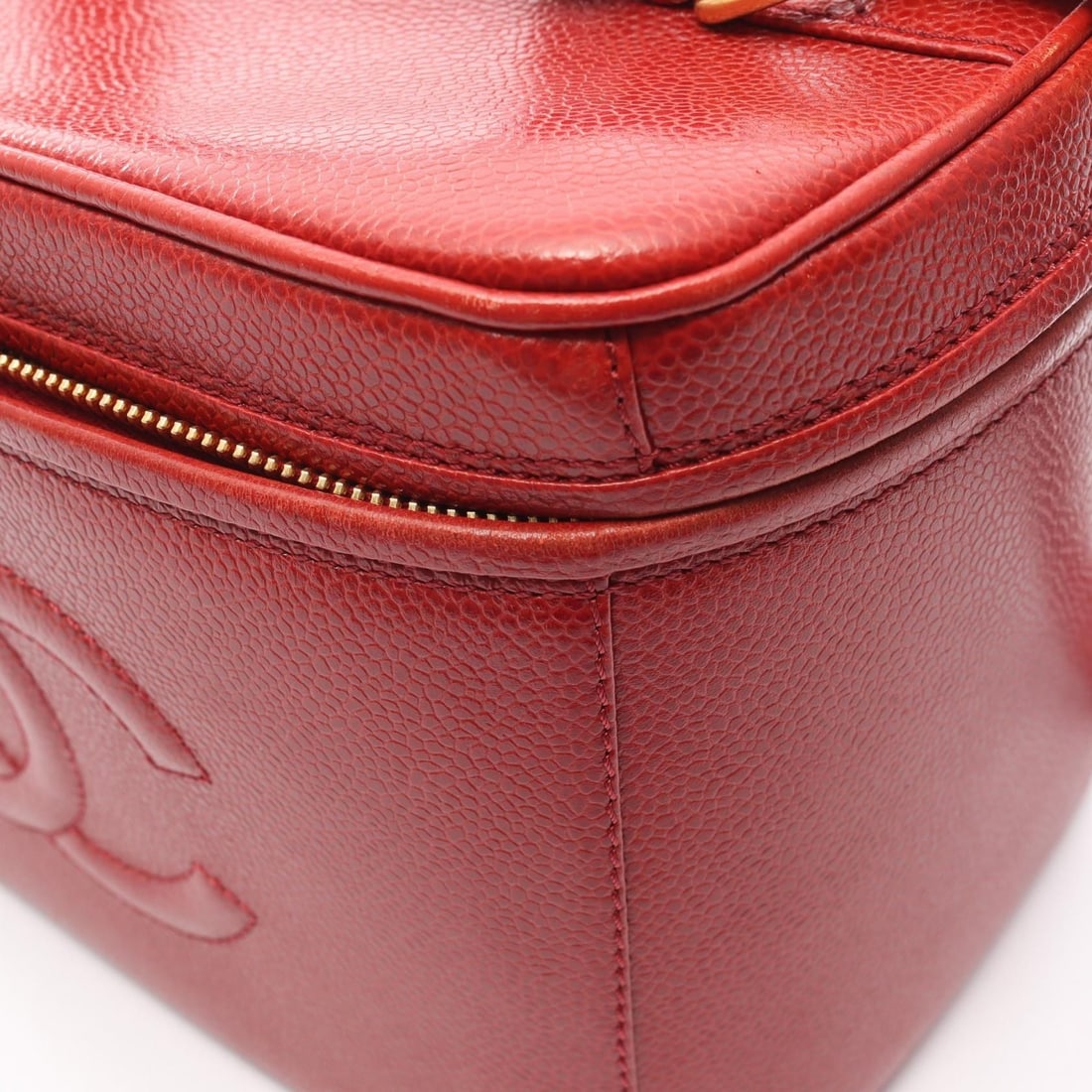 Chanel Red Coco Mark Medium Handbag - 3