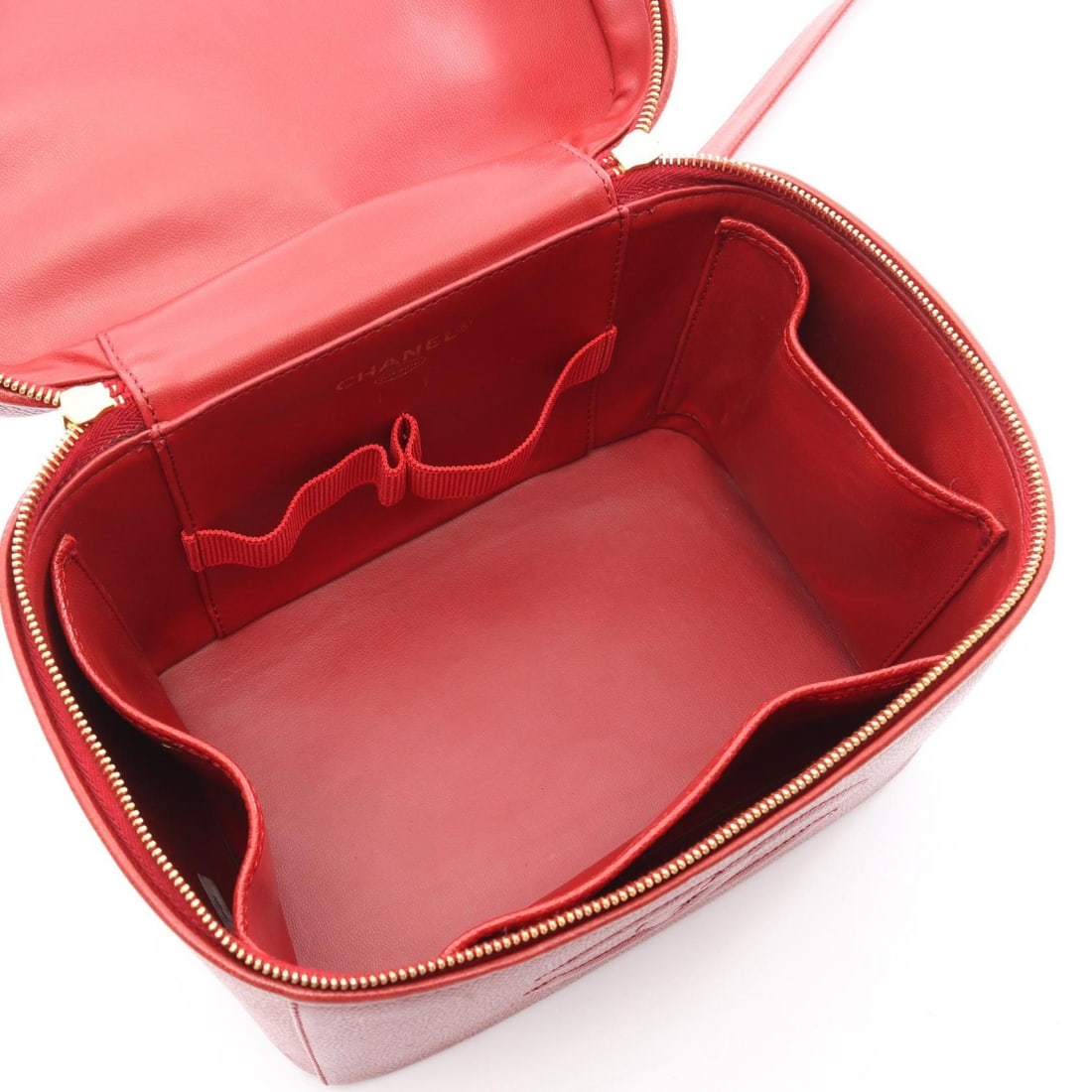 Chanel Red Coco Mark Medium Handbag - 8