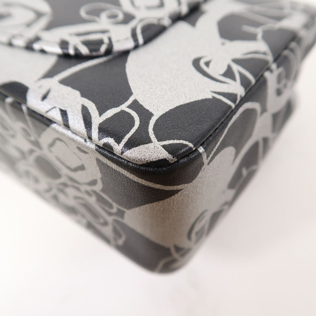 Chanel Black / Silver Mini Rectangular Flap Mini Handbag - 12