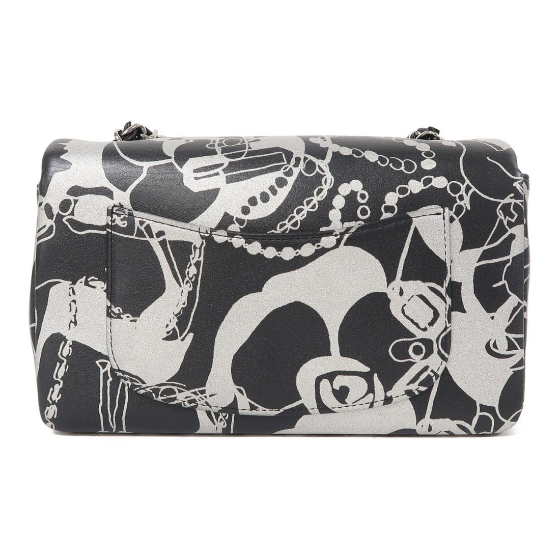 Chanel Black / Silver Mini Rectangular Flap Mini Handbag - 2