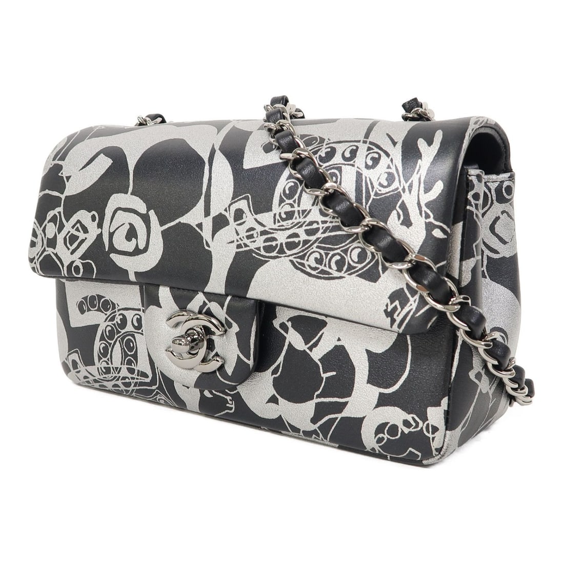Chanel Black / Silver Mini Rectangular Flap Mini Handbag - 3