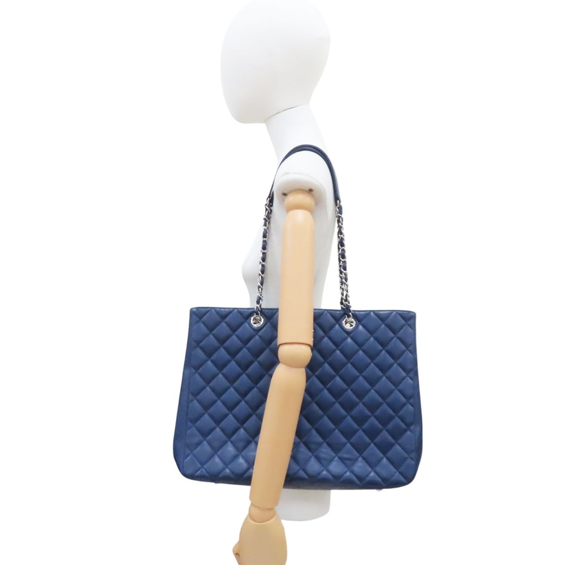 Chanel Blue Matelasse Coco Mark Handbag - 10