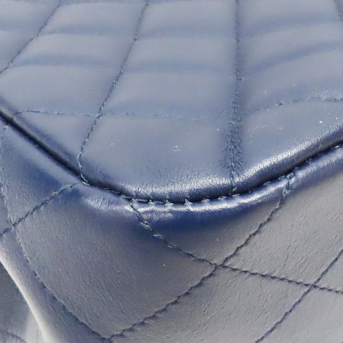 Chanel Blue Matelasse Coco Mark Handbag - 12