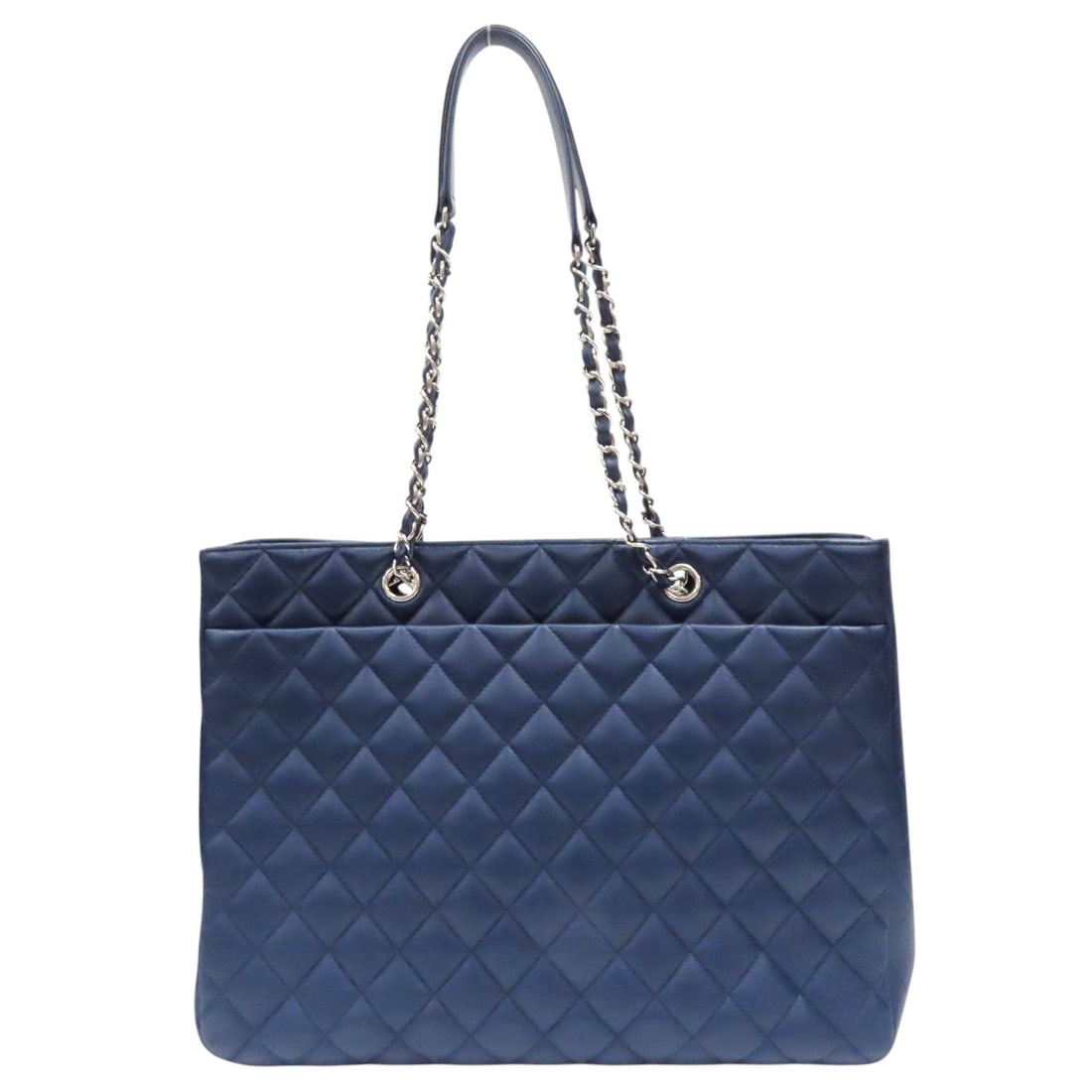Chanel Blue Matelasse Coco Mark Handbag - 2