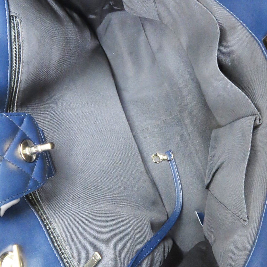 Chanel Blue Matelasse Coco Mark Handbag - 4