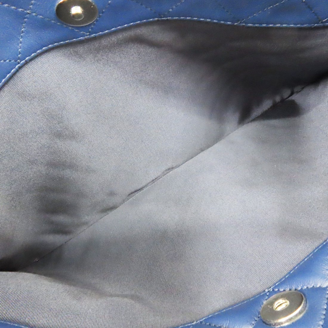 Chanel Blue Matelasse Coco Mark Handbag - 5