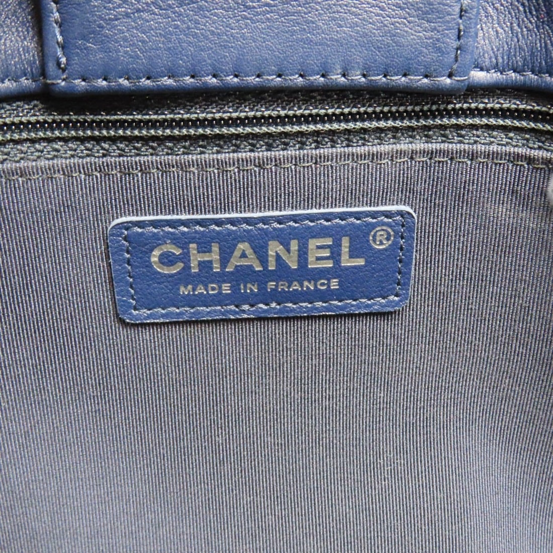 Chanel Blue Matelasse Coco Mark Handbag - 6