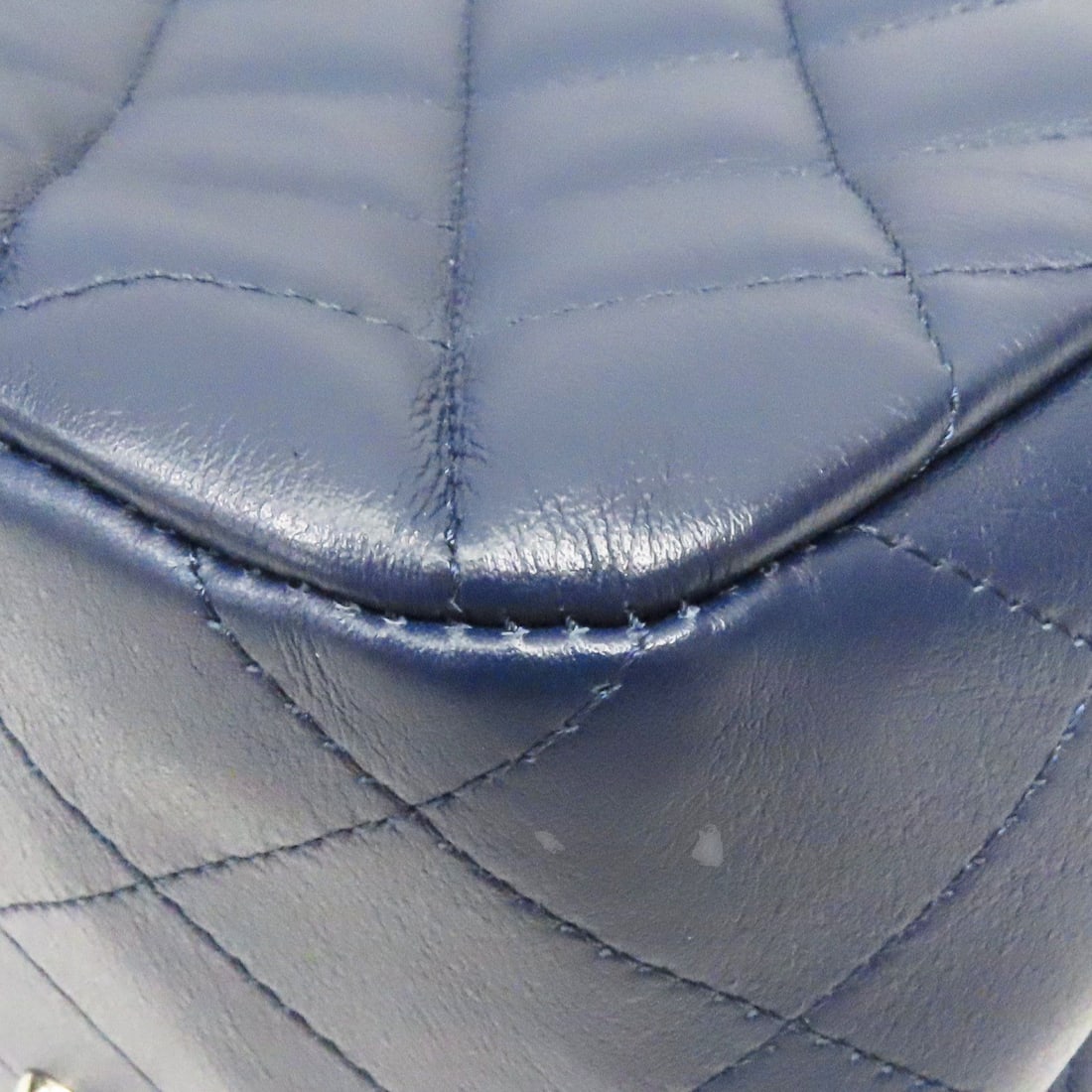 Chanel Blue Matelasse Coco Mark Handbag - 8