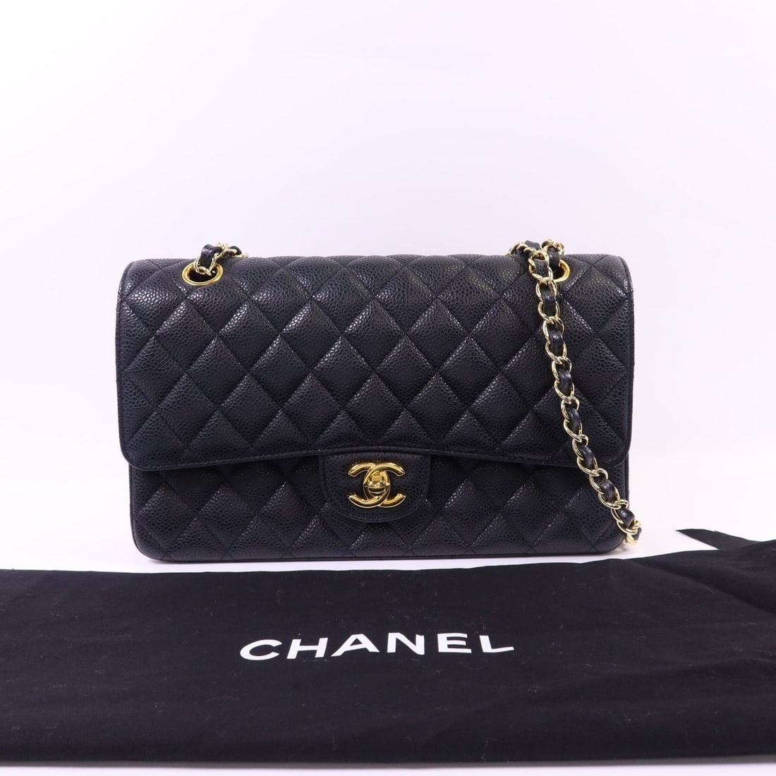 Chanel Black Classic Flap Medium Handbag - 19