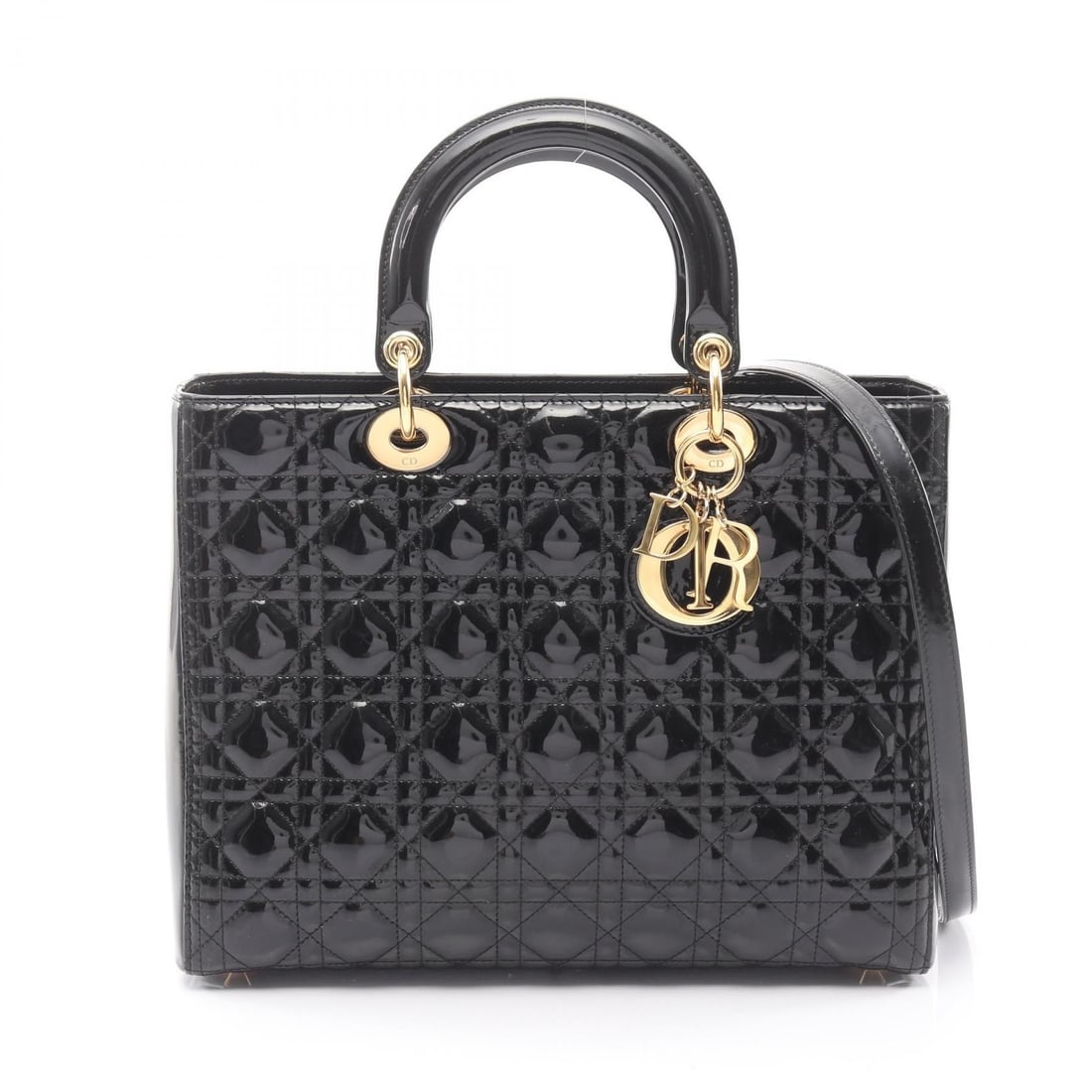 Dior Black Cannage Handbag: Item Name: Dior Ladies Christian Dior Large Cannage Handbag Black Patent leatherBrand: DiorModel No.:Size: x W:32cmH:25cm x D:11cm(W:12.6 inch x H:9.8 inch x D:4.3 inch )Handle?36cm(14.2 inch ) -
