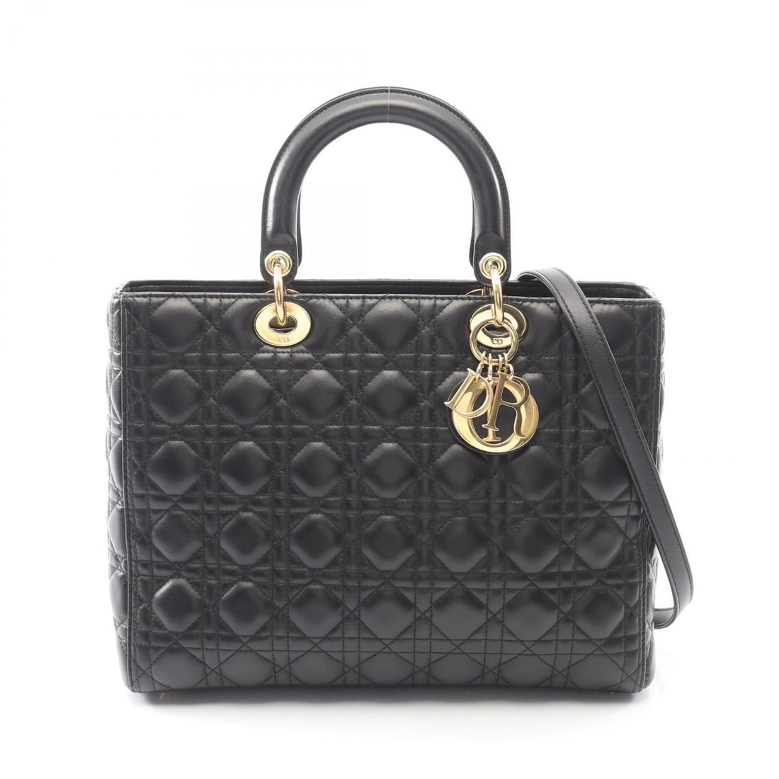 Dior Black Cannage Handbag: Item Name: Dior Ladies Christian Dior Large Cannage Handbag Black leatherBrand: DiorModel No.:Size: x W:32cmH:25cm x D:11cm(W:12.6 inch x H:9.8 inch x D:4.3 inch )Handle?36cm(14.2 inch ) - 91cm-35.8