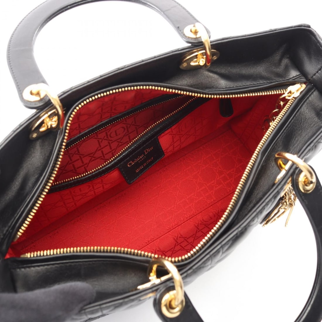 Dior Black Cannage Handbag - 4