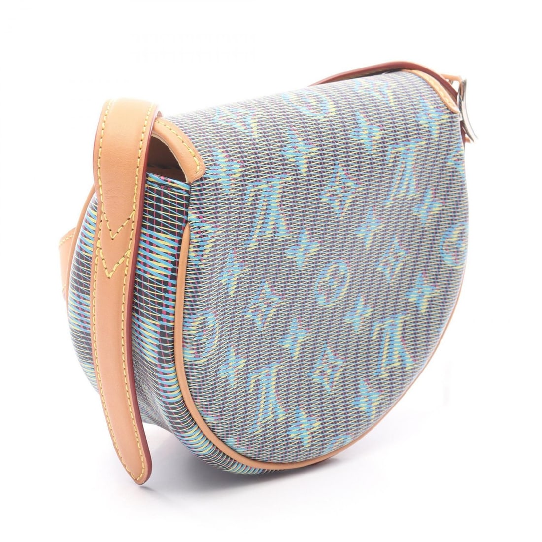 Louis Vuitton Handbag: Item Name: LOUIS VUITTON Tamburan Blue Multicolor Shoulder Bag M55544Brand: LOUIS VUITTONModel No.: M55544Size: x W:17cmH:16cm x D:8cm(W:6.7 inch x H:6.3 inch x D:3.1 inch )Shoulder?95 - 113cm(37.4