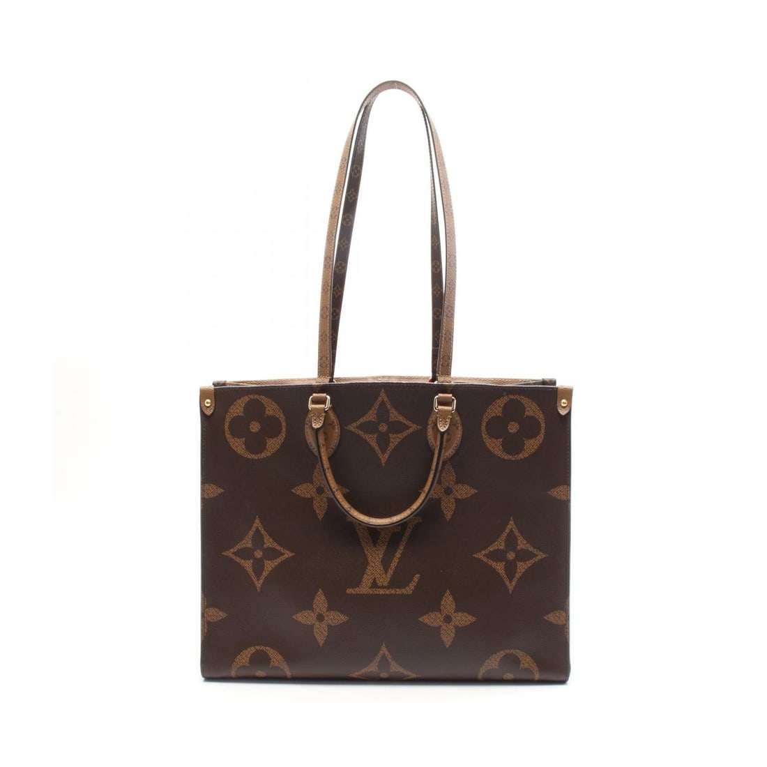 Louis Vuitton Handbag: Item Name: LOUIS VUITTON On-the-go GM Beige Brown Beige Tote Bag M44576Brand: LOUIS VUITTONModel No.: M44576Size: x W:41cmH:32cm x D:17cm(W:16.1 inch x H:12.6 inch x D:6.7 inch )Handle?38cm(15.0 inch