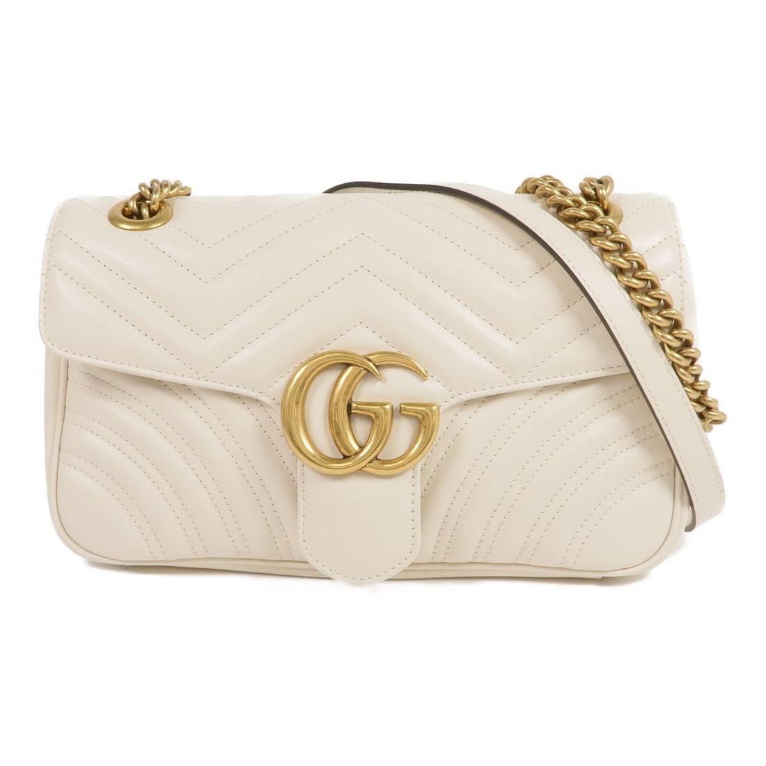 Gucci White Gg Marmont Handbag: Item Name: GUCCI Sheepskin leather GG Marmont gold crossbody shoulder bag Shoulder Bag White Lambskin (sheep leather) 443497Brand: GUCCIModel No.: 443497Size: x W:25cmH:15cm x D:7cm(W:9.8 inch x