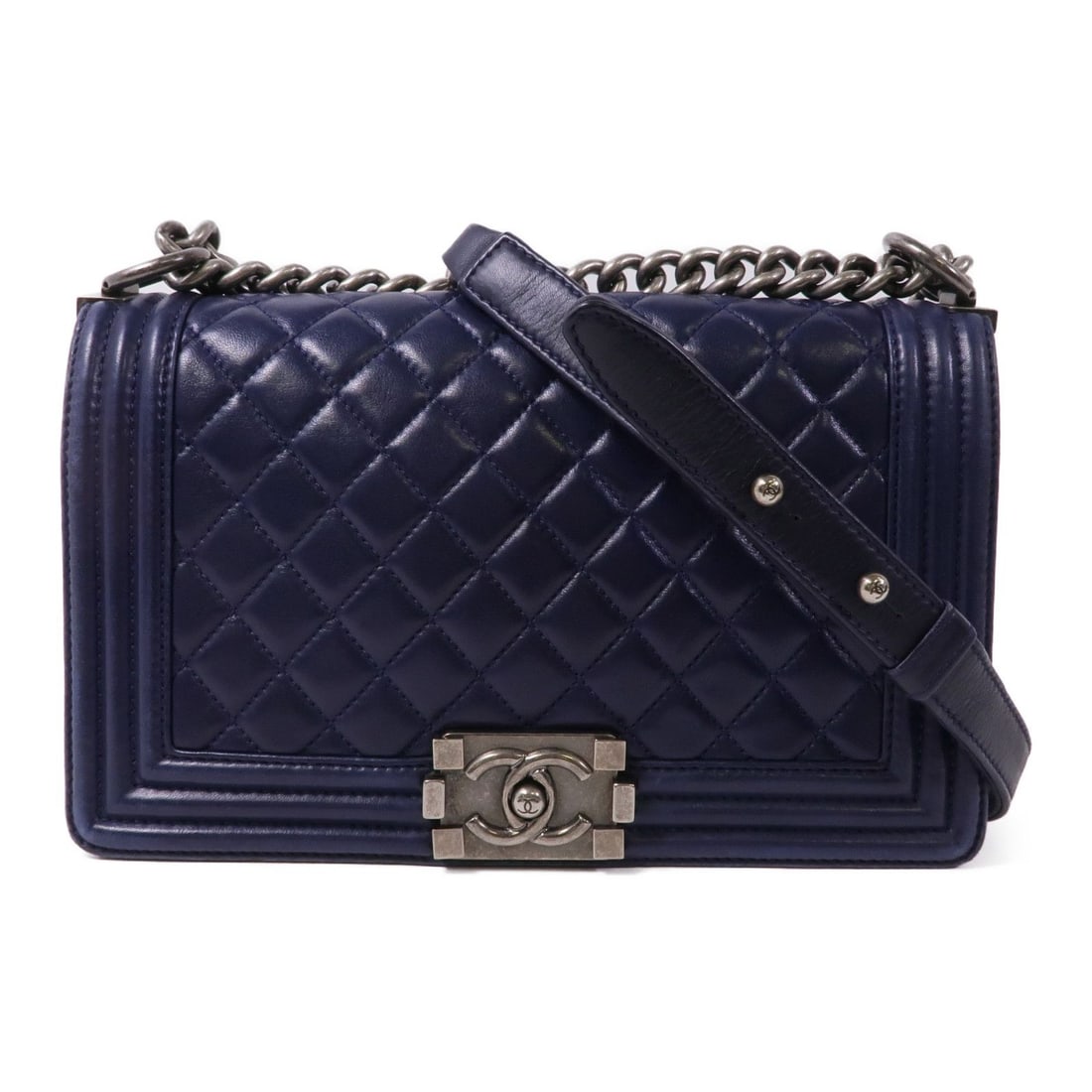 Chanel Boy Navy Bag (1 of 18)