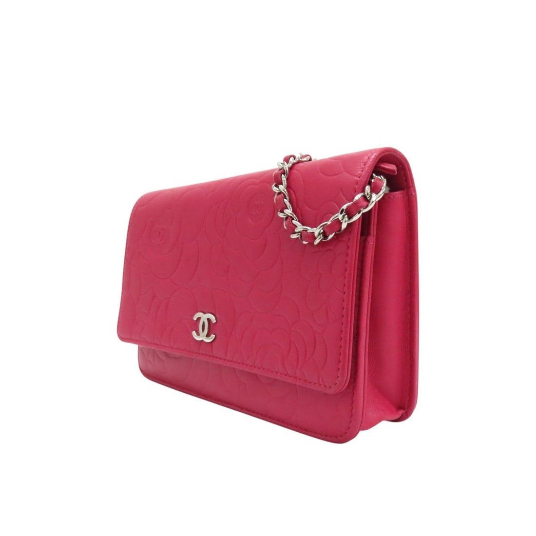Chanel Camellia Wallet On Chain Shoulder Bag: Item Name: CHANEL Camellia Wallet On Chain Shoulder Bag Lambskin Red (No Card)Brand: CHANELModel No.:Size: x W:19cmH:13cm x D:4cm(W:7.5 inch x H:5.1 inch x D:1.6 inch ) - 130cm-51.2 inch )Color: RedPo