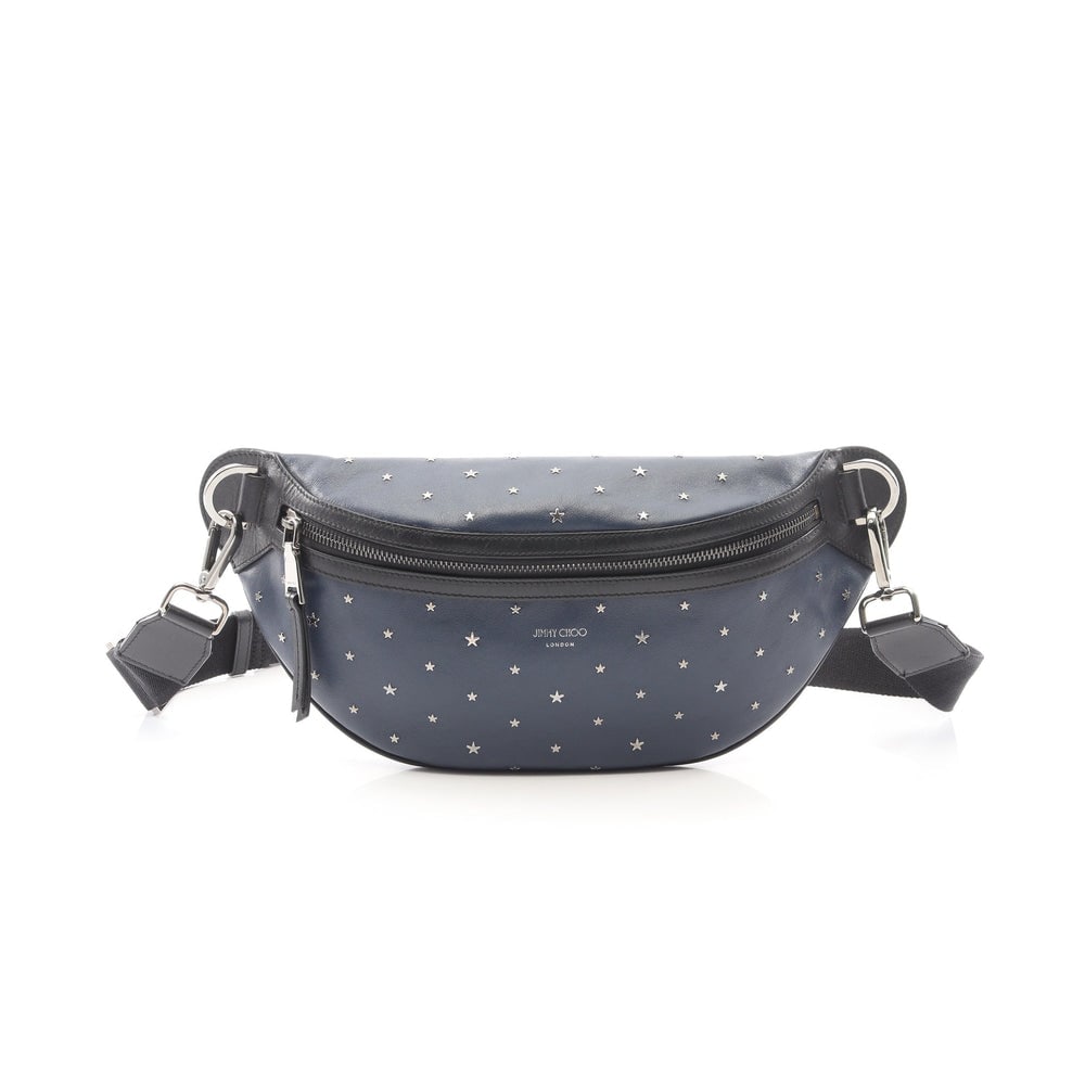 YORK Yoke Body bag Waist bag Leather Navy Black Star studs (1 of 8)