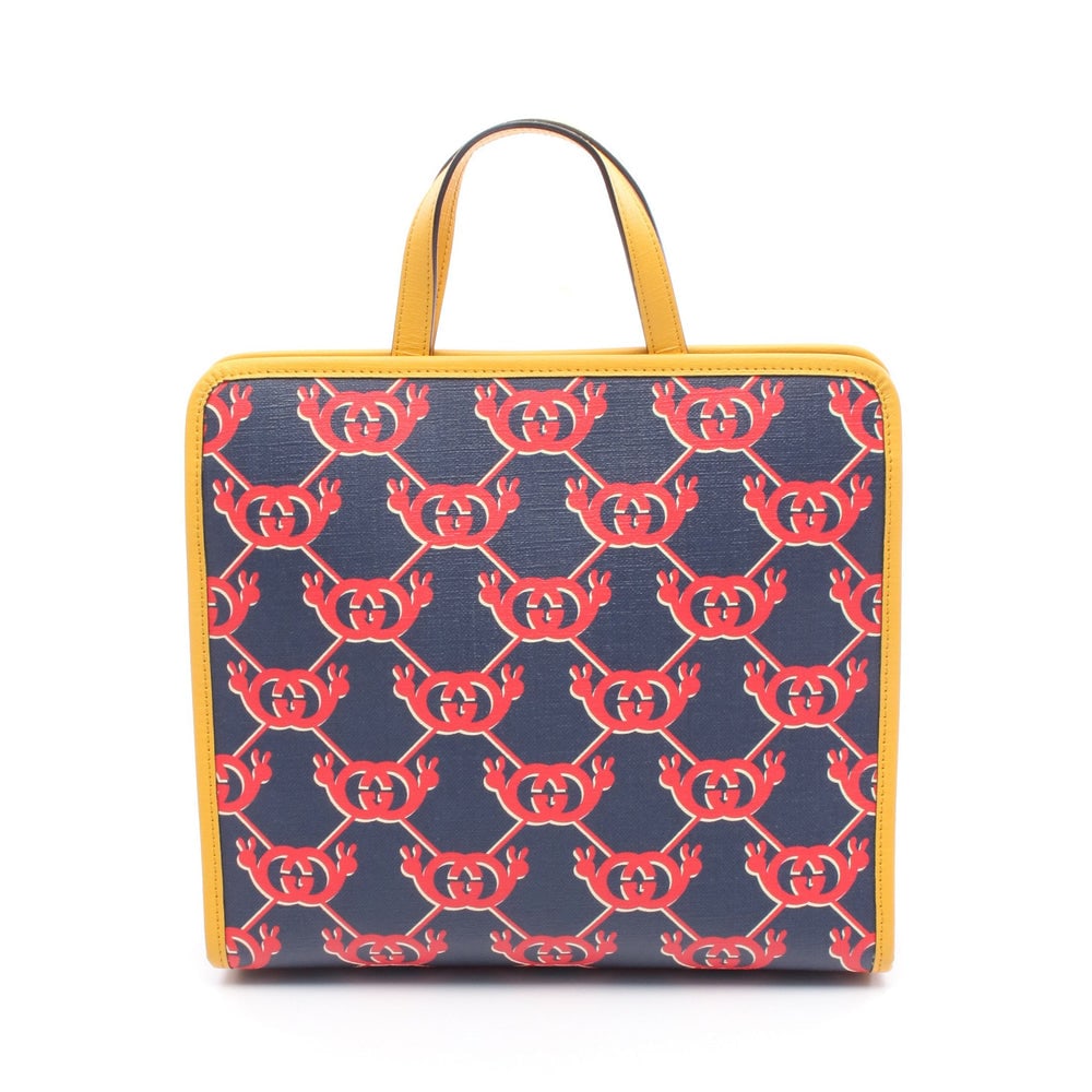 Gucci Kids Snail Tote: Gucci Children's Snail handbag tote bag in navy red and orange yellow PVC and leather.