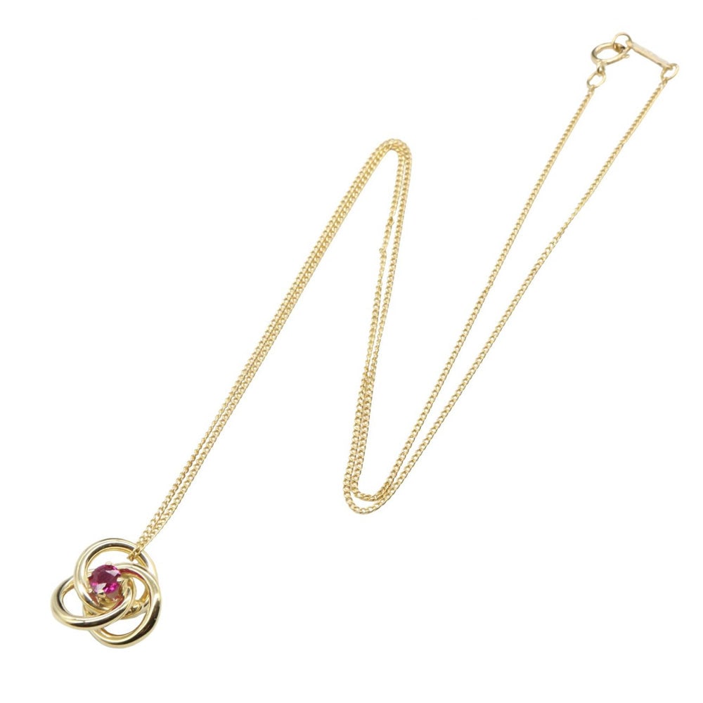 Ruby Necklace Necklace K18YG Ruby Yellow Gold Red - 2