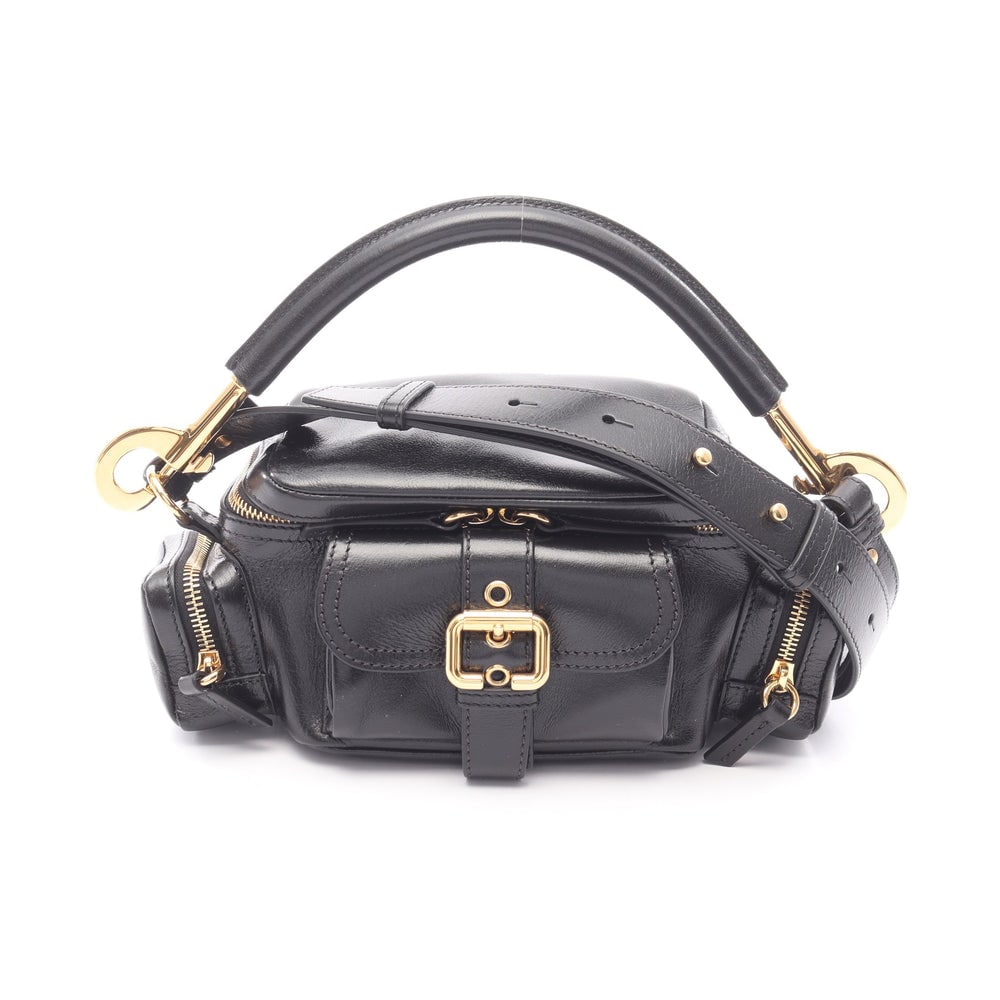 Small Camera Handbag Leather Black 2WAY (1 of 4)