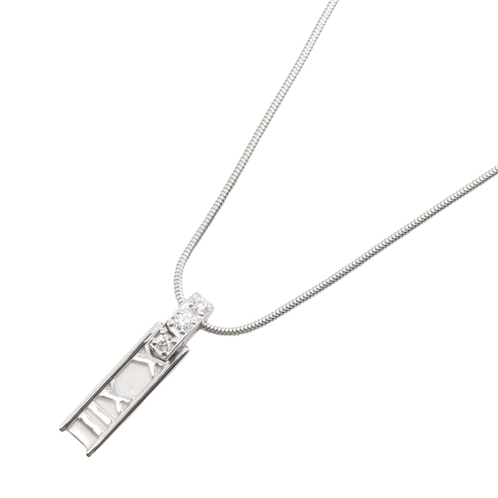 Tiffany Atlas Diamond Necklace: Tiffany & Co Atlas diamond necklace in K18WG white gold.