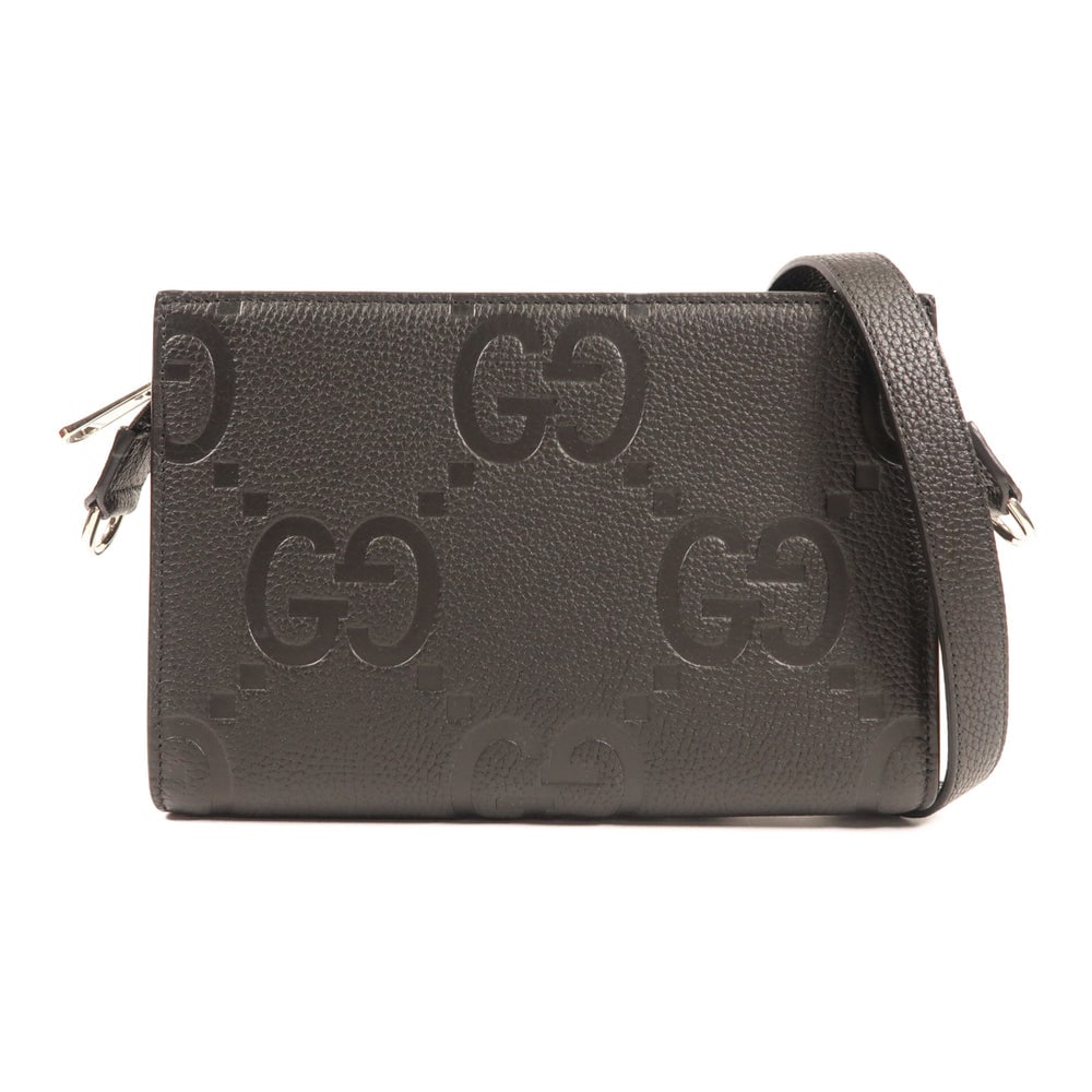 Gucci Jumbo GG Small Bag: Gucci Jumbo GG small shoulder bag in black calfskin leather.