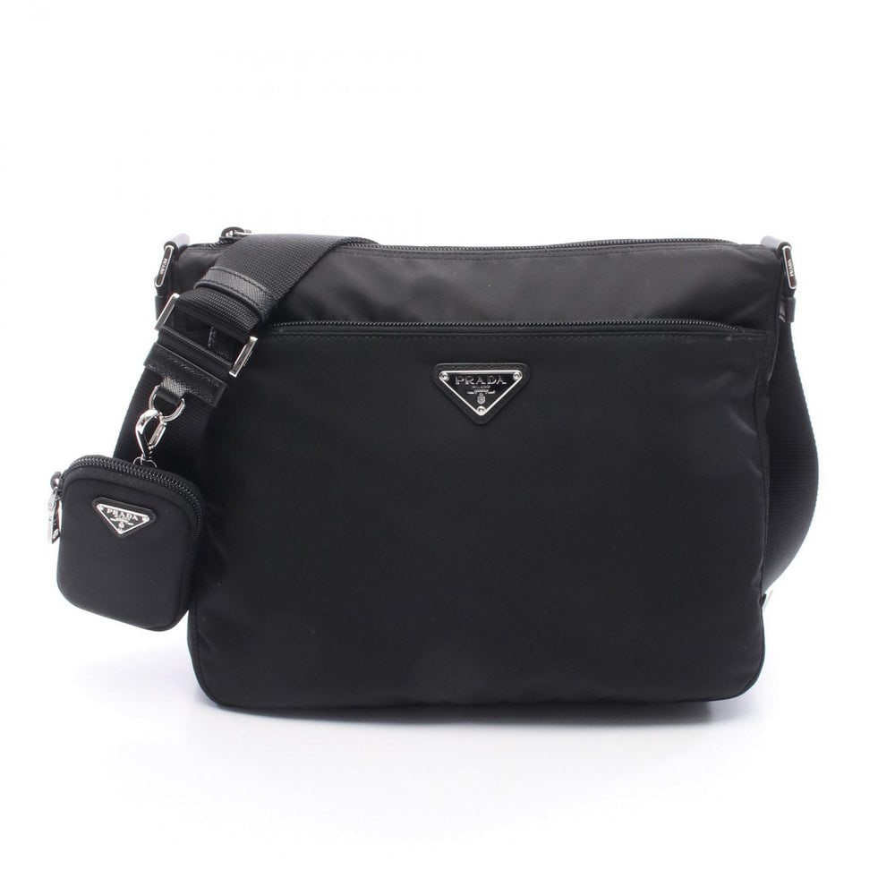 VELA Shoulder bag Nylon Leather Black: VELA Shoulder bag Nylon Leather Black