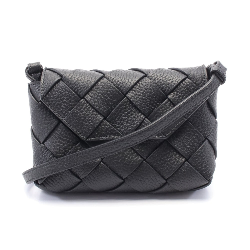 Bottega Small Diego Bag: Bottega Veneta Small Diego shoulder bag in black leather.