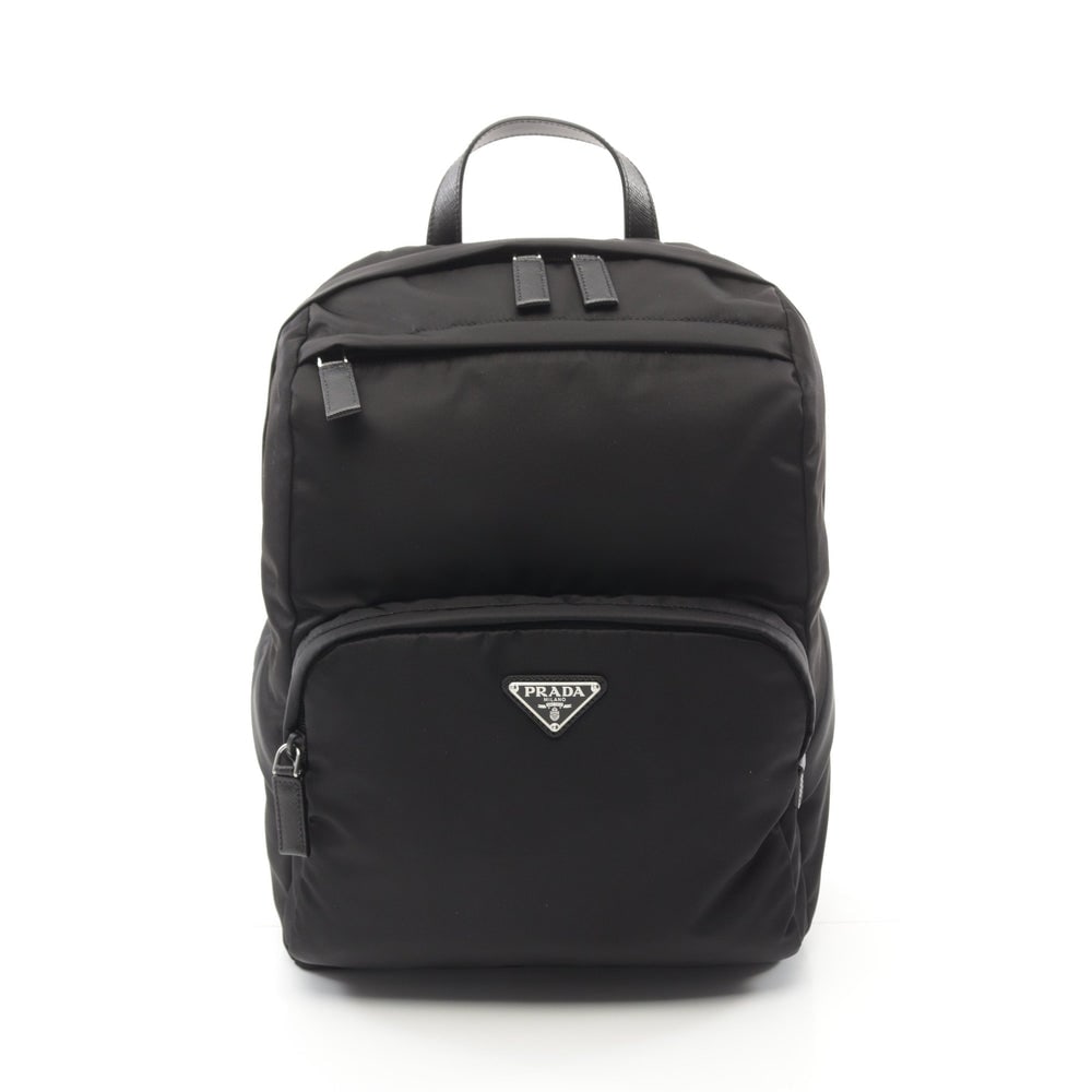 RE-NYLON TESSUTO Backpack Rucksack Nylon Saffiano leather Black (1 of 4)