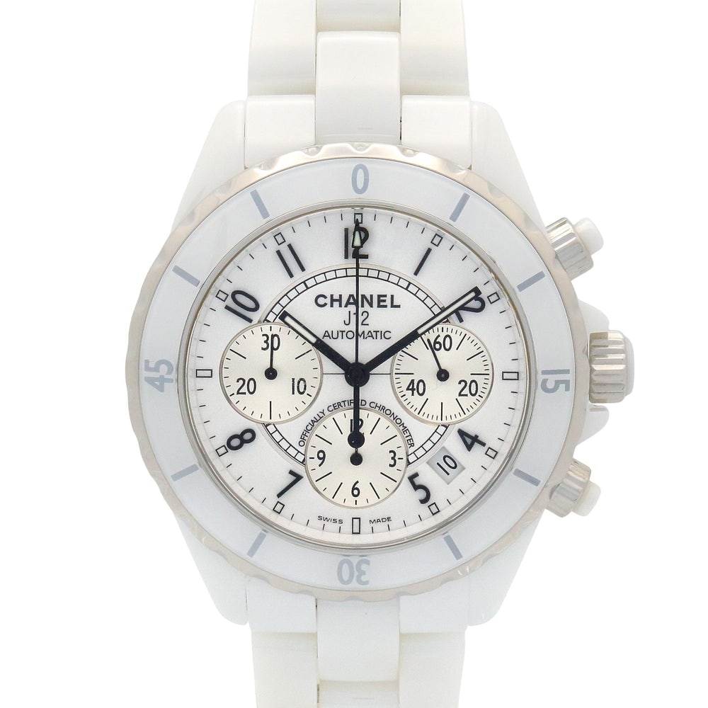 J12 Chronograph Mens Watch Automatic winding Ceramic White White (1 of 12)